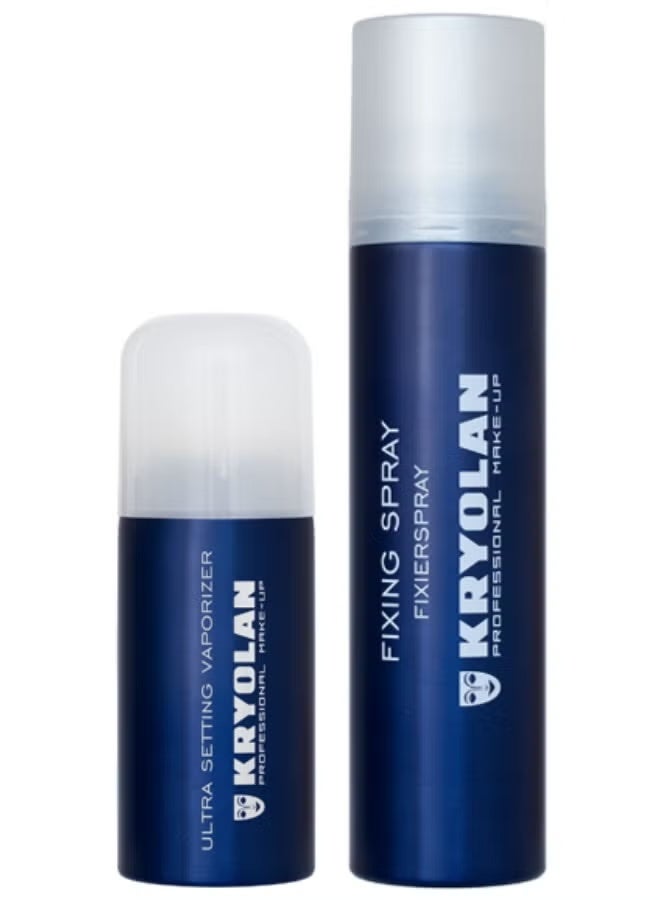 Kryolan Fixer spray, 300 ml + Kryolan Ultra Setting Vaporizer, 100ml - Image 1